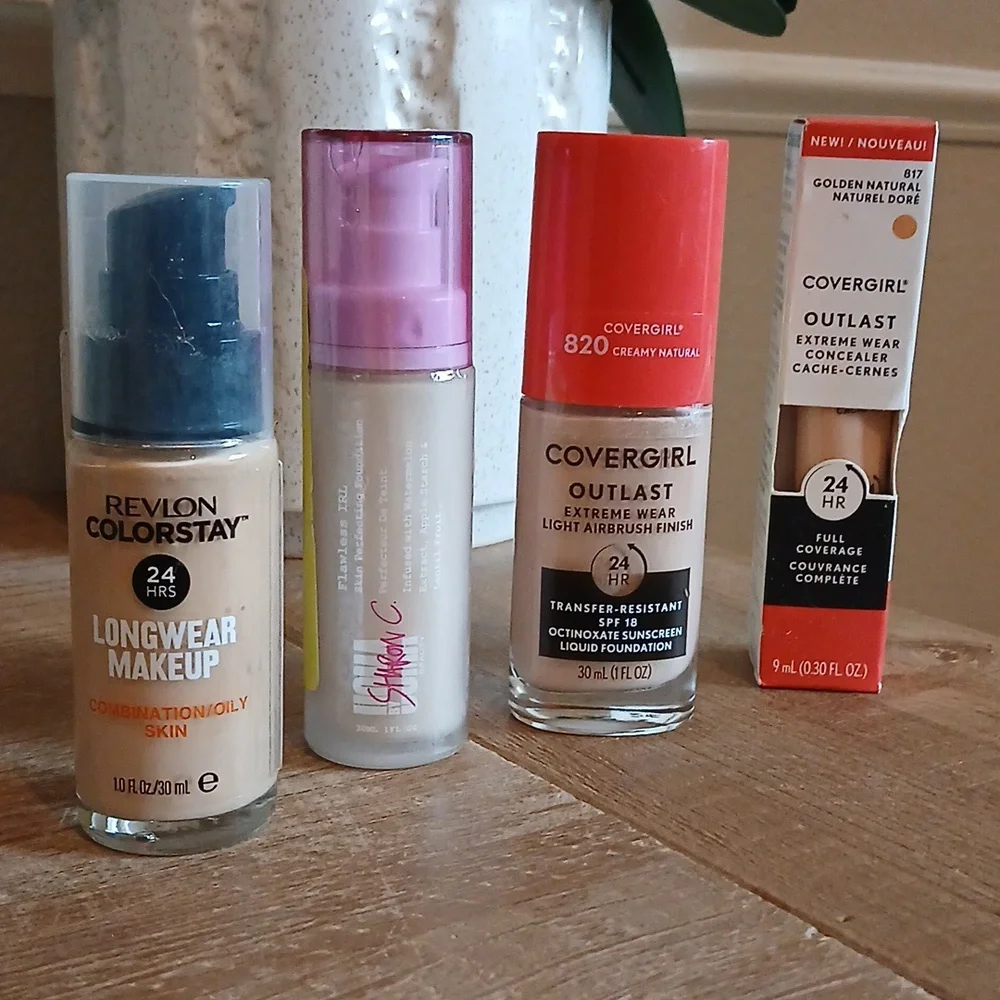 New Foundation Uoma, Covergirl, Revlon, and Concealer Women's Makeup 4pc